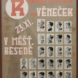 Tablo s karikaturami spolužákù z plzeòské reálky (1935)