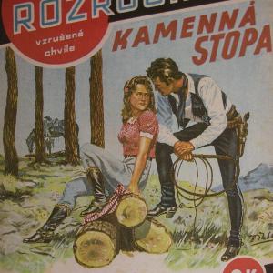 Sešitové romány Rozruch - Kamenná stopa - vytištěná obálka (1941)