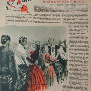 Modrooký caballero - ilustrace pro časopis Ahoj (konec 30. let) - 1