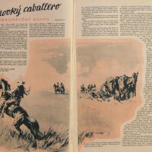 Modrooký caballero - ilustrace pro časopis Ahoj (konec 30. let) - 2