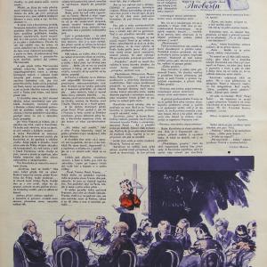 Karolinka maturuje - ilustrace pro časopis Hvězda Československých paní a dívek - vytištěná verze (1938)