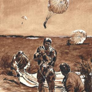 Pionýr (ročník 1988-89) - ilustrace k sérii Akce atentát - originální kresba